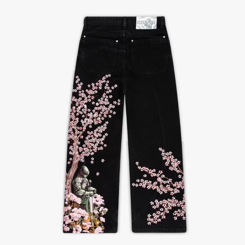 Spot Popular Hot Sale Heavy Embroidery Y2K American Retro Wide-leg Trousers Hip-hop Street Loose Men's And Women's Jeans_viptrois.com
