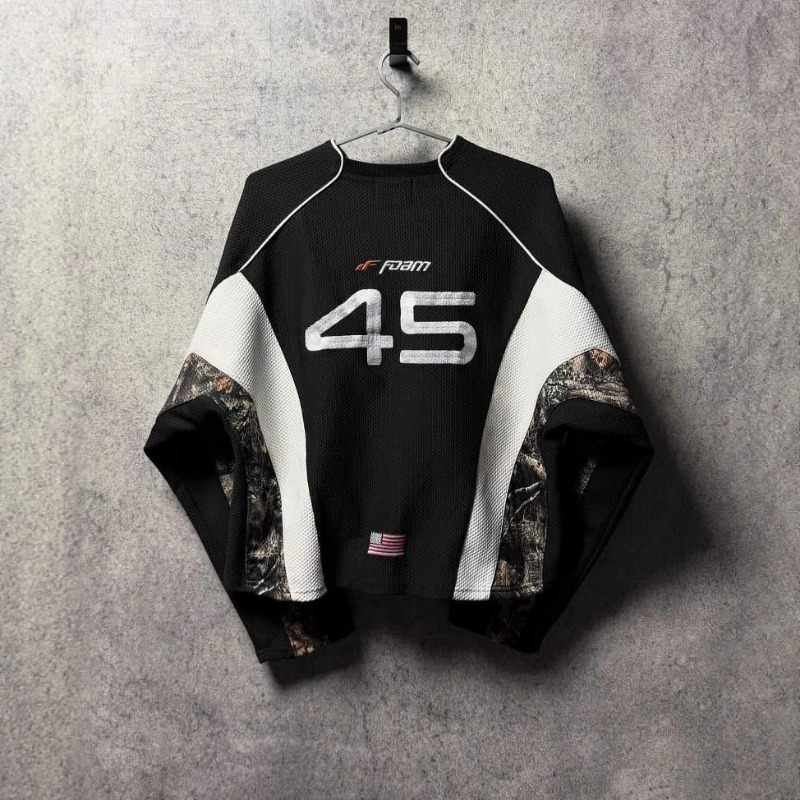 Popular Hot-selling American Retro Functional Wind Street Racing Suit Hip-hop Men's Sweater Casual Loose High Street Locomotive Top_viptrois.com