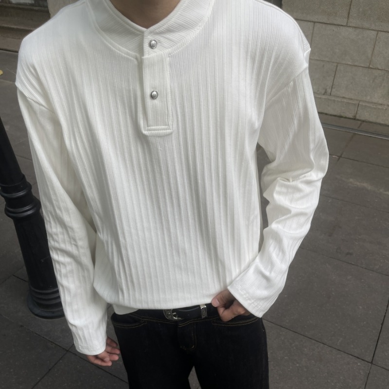 Pull Cleanfit Spar New Henry Collar Basic Old Money à manches longues et coupe carrée, idéal pour l'automne et l'hiver. Un best-seller !_voghion.com
