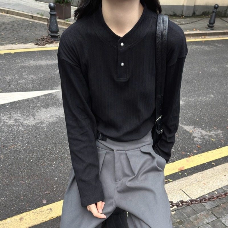 Pull Cleanfit Spar New Henry Collar Basic Old Money à manches longues et coupe carrée, idéal pour l'automne et l'hiver. Un best-seller !_voghion.com