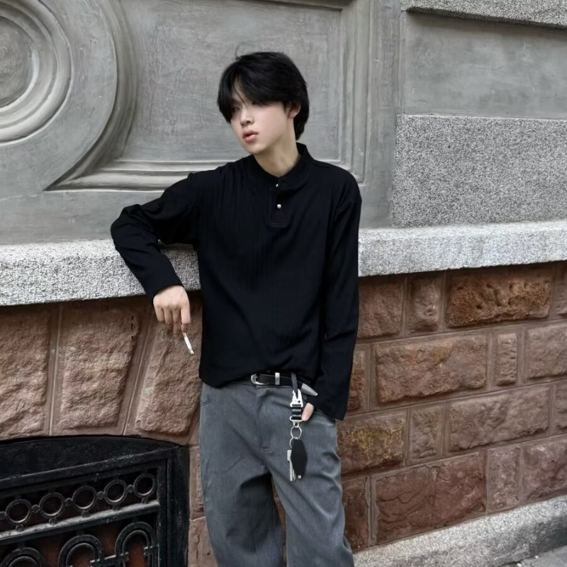 Pull Cleanfit Spar New Henry Collar Basic Old Money à manches longues et coupe carrée, idéal pour l'automne et l'hiver. Un best-seller !_voghion.com