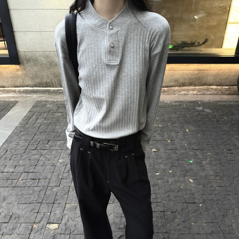 Pull Cleanfit Spar New Henry Collar Basic Old Money à manches longues et coupe carrée, idéal pour l'automne et l'hiver. Un best-seller !_voghion.com
