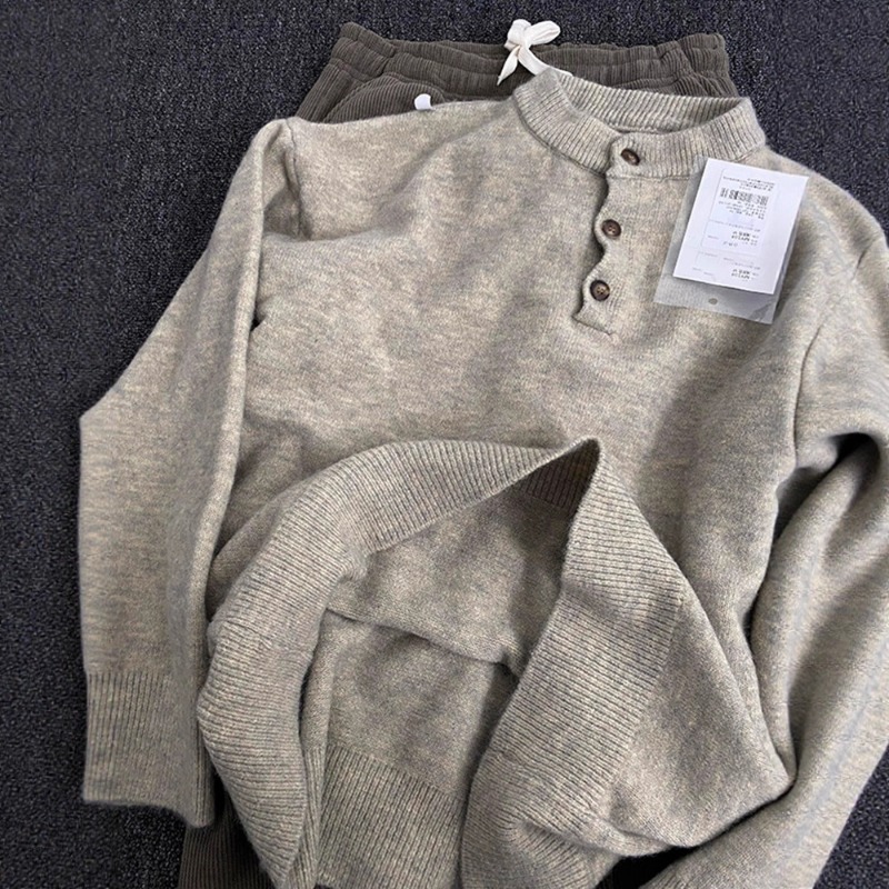 Pull en maille style rétro américain homme femme automne hiver_voghion.com