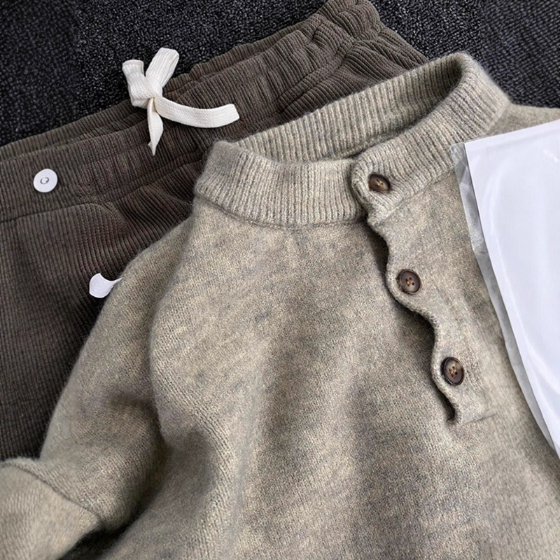 Pull en maille style rétro américain homme femme automne hiver_voghion.com