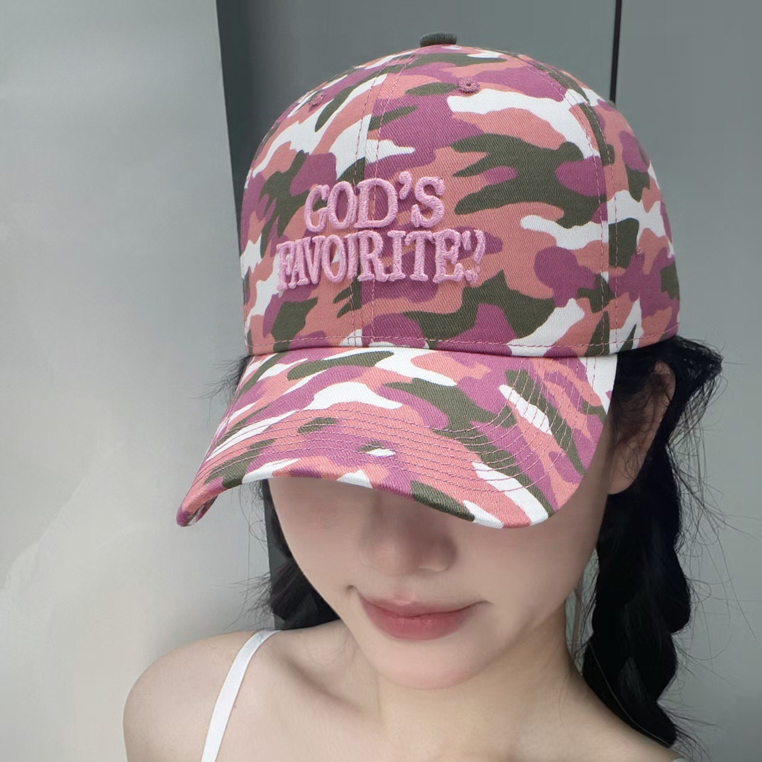 Cappellino da baseball camuffamento ricamo uomo e donna unisex_voghion.com