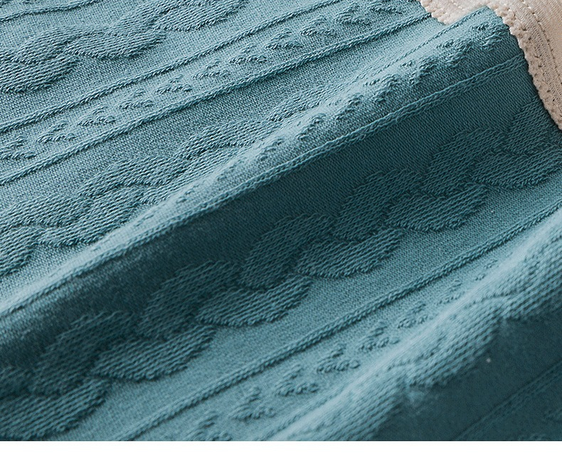 Cuecas de algodão às riscas com renda e jacquard floral_voghion.com