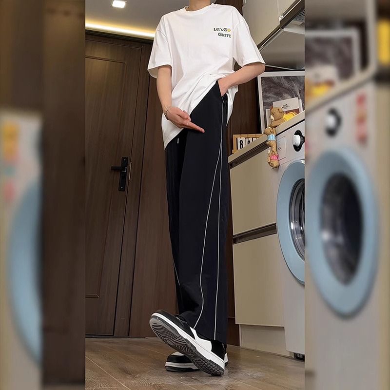 American Casual Pants Men's Spring 2026 New Trendy Brand Vibe Senior Sense Loose Straight Youth Sports Pants_viptrois.com