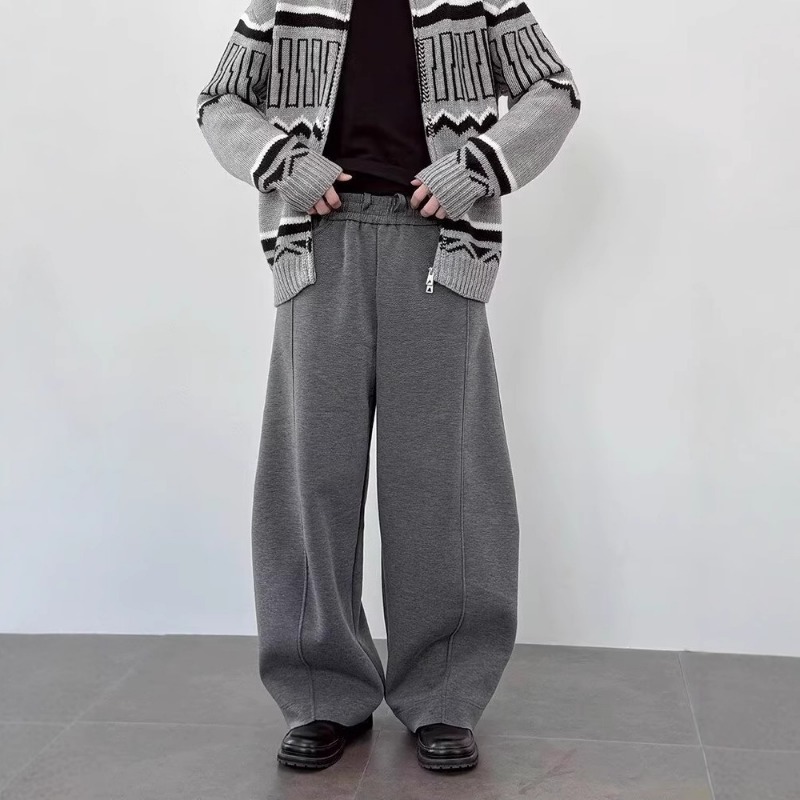 Heavy Retro Old Money Wind Scimitar Sweatpants Men's And Women's Spring American Trendy Loose And Versatile Casual Pants High Street Mopping Pants_viptrois.com