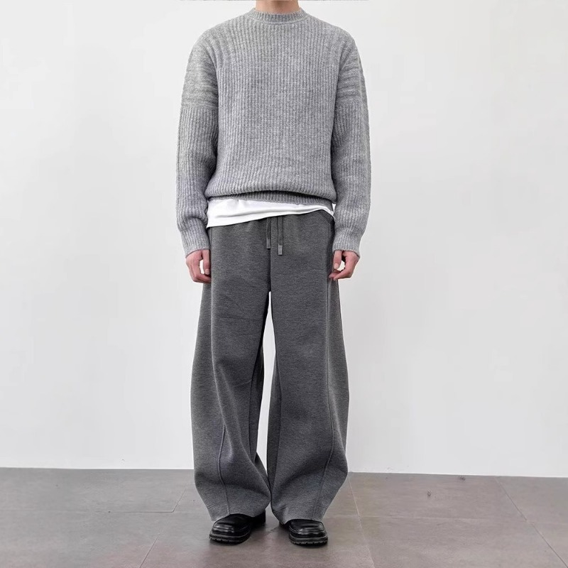 Heavy Retro Old Money Wind Scimitar Sweatpants Men's And Women's Spring American Trendy Loose And Versatile Casual Pants High Street Mopping Pants_viptrois.com