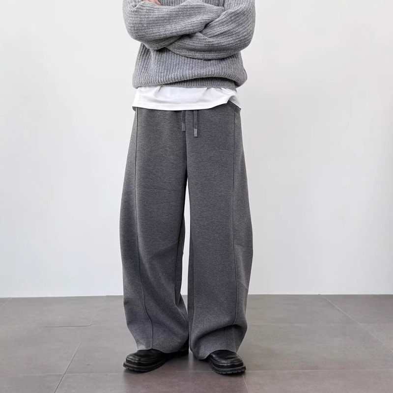 Heavy Retro Old Money Wind Scimitar Sweatpants Men's And Women's Spring American Trendy Loose And Versatile Casual Pants High Street Mopping Pants_viptrois.com