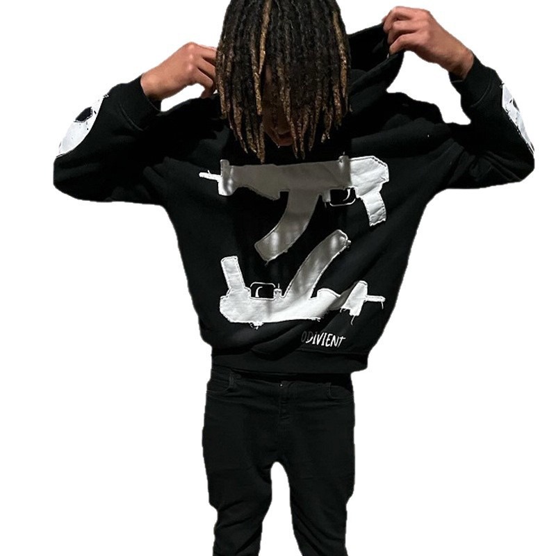 Sweat à capuche imprimé 3d style européen pull homme ample_voghion.com