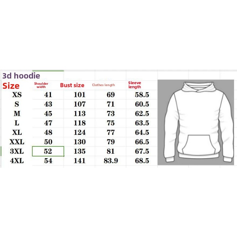 Sweat à capuche imprimé 3d style européen pull homme ample_voghion.com