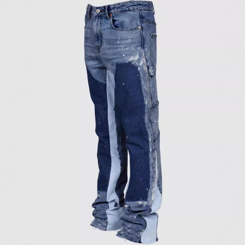 Salopette in jeans uomo elasticizzata con patch_voghion.com