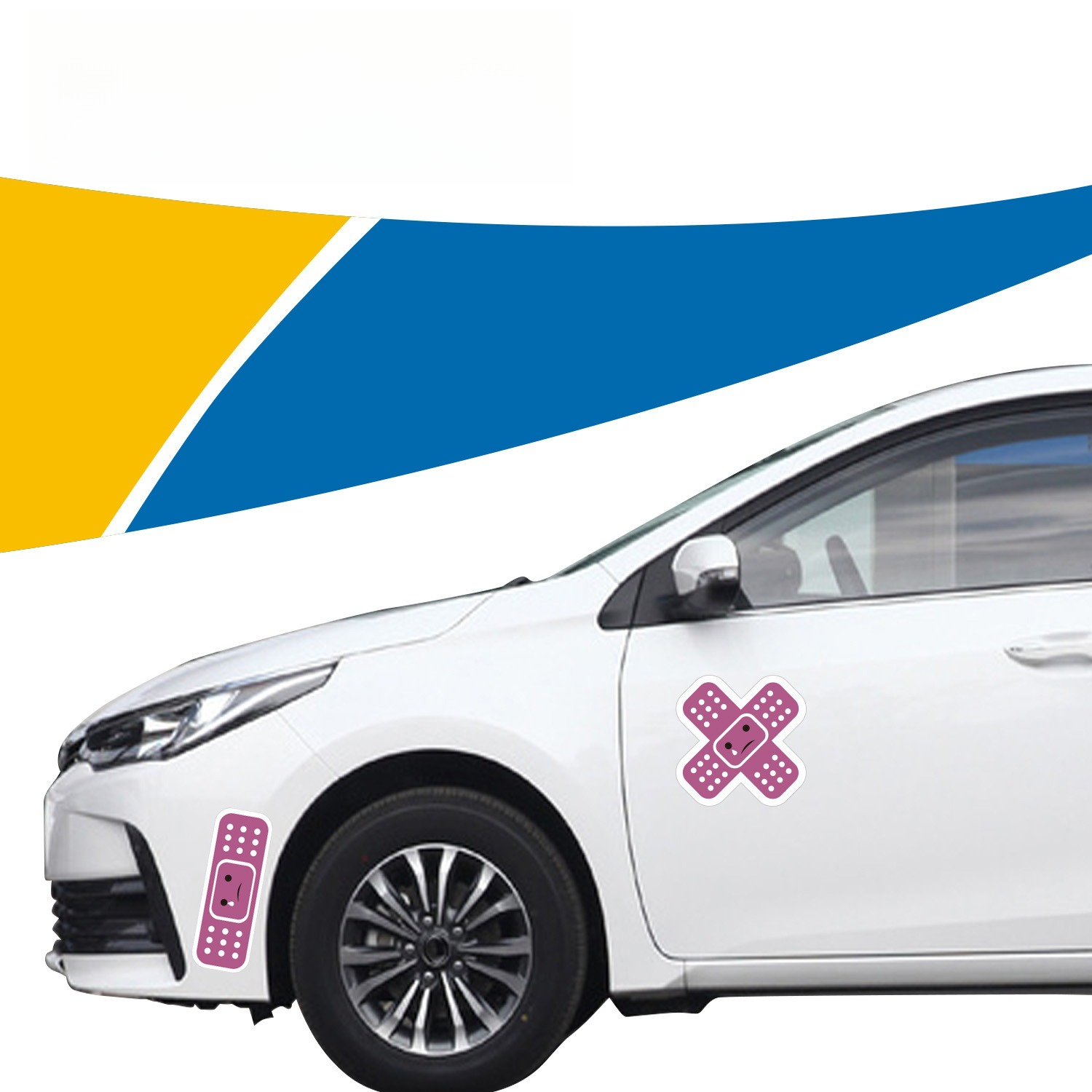 Nouveaux autocollants pour voiture, autocollants pour pare-chocs en forme de pansement, autocollants décoratifs anti-rayures pour voiture_voghion.com