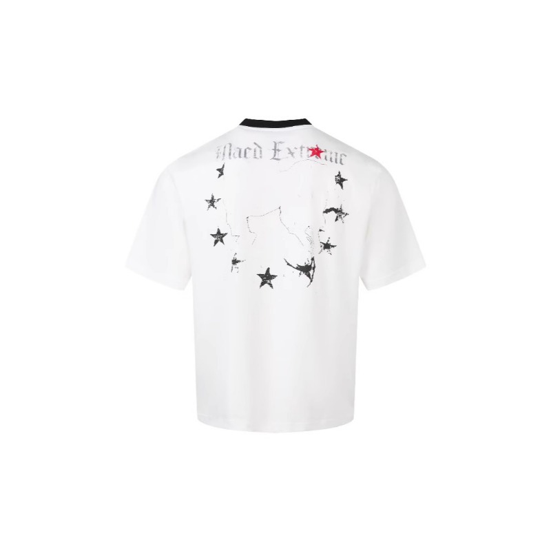 Vêtements pour hommes EME, T-shirt à manches longues imprimé chat rétro américain, coupe ample et polyvalente, idéal pour l'été._voghion.com
