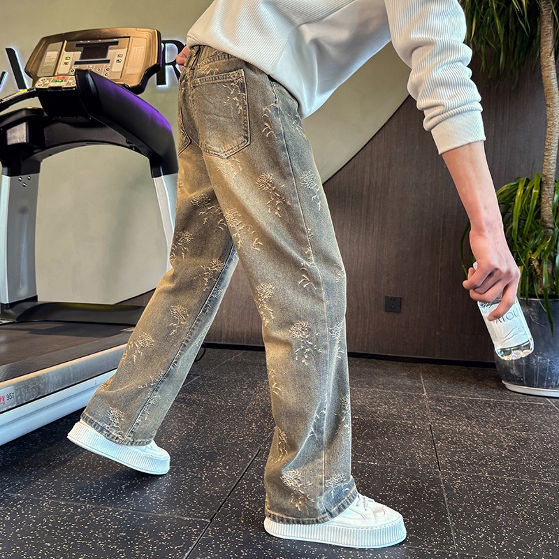 Jeans droits, pantalons cimeterres élégants haut de gamme pour hommes, pantalons amples et amincissants tendance pour hommes, nouveaux pantalons décontractés 2026_voghion.com