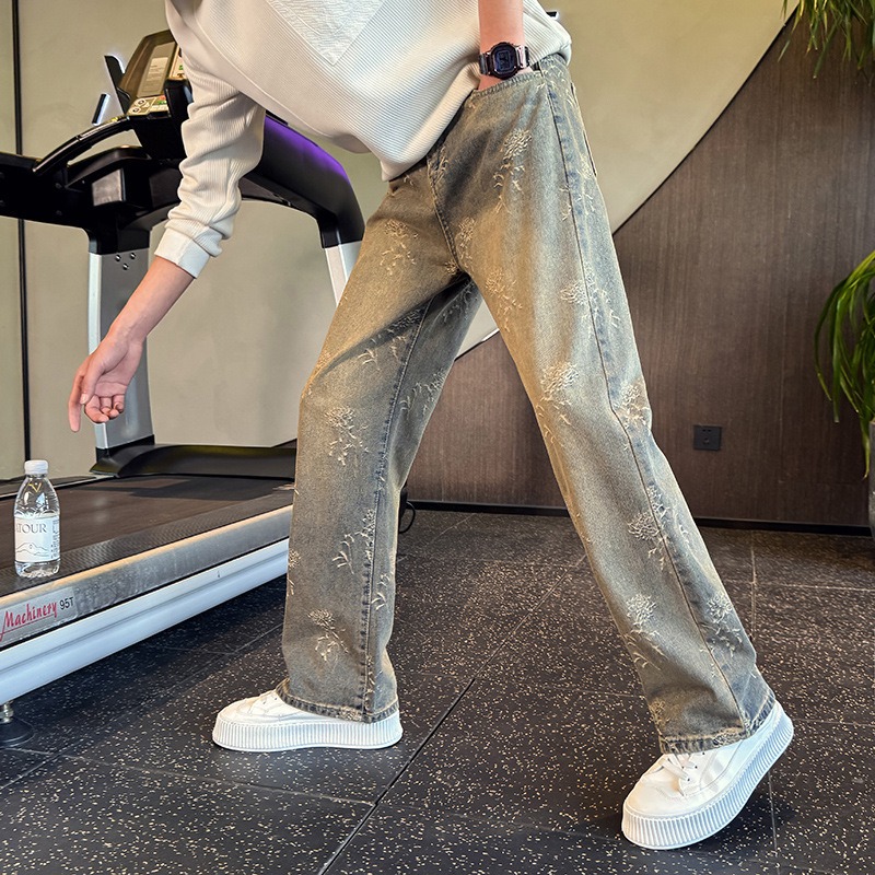 Jeans droits, pantalons cimeterres élégants haut de gamme pour hommes, pantalons amples et amincissants tendance pour hommes, nouveaux pantalons décontractés 2026_voghion.com