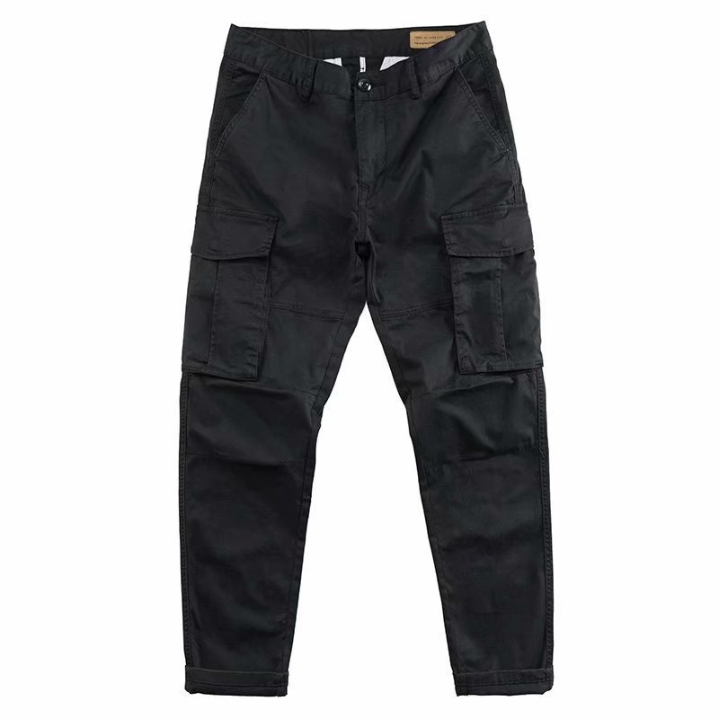 Pantalon de travail coréen pour homme, coupe droite et ample, style décontracté, idéal pour l'été et les travaux de longue durée._voghion.com