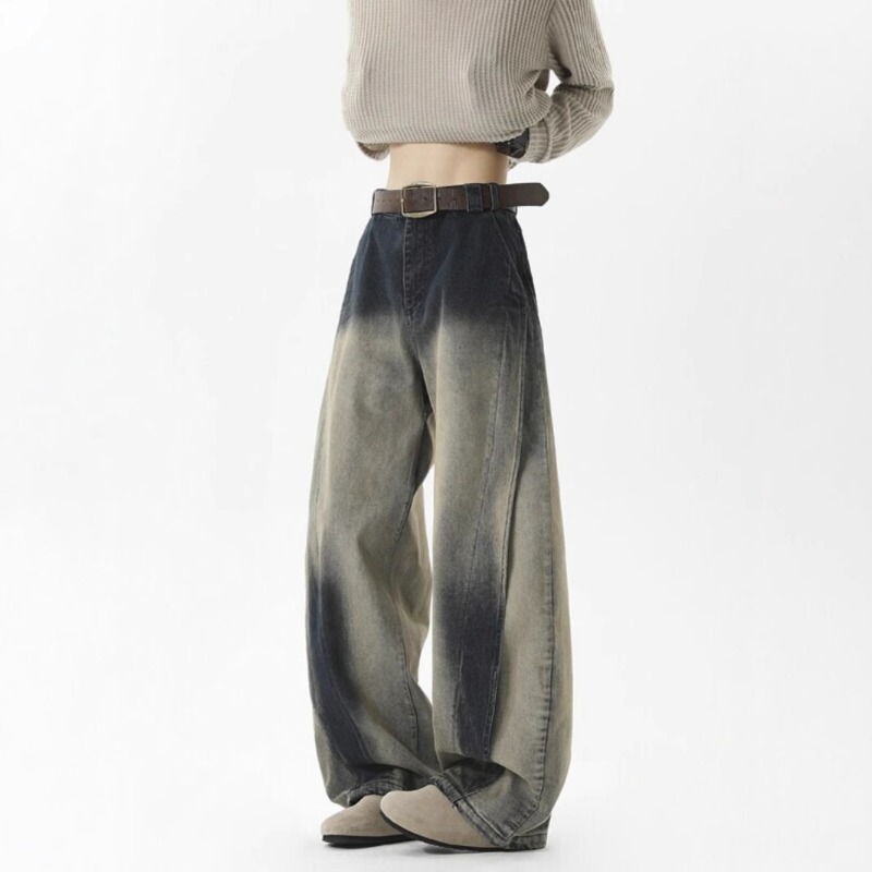 Trendige Marken-Straight-Jeans für Herren, robuste Hose, neue Frühjahr- und Herbstkollektion 2026, hochwertige Jeans im Used-Look, lässige Vintage-Optik_voghion.com