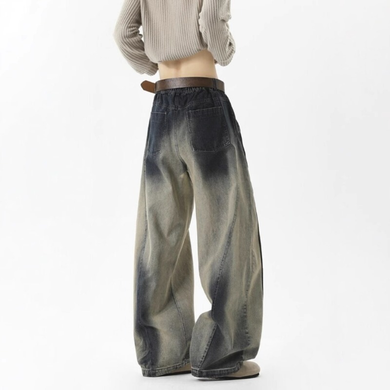 Trendige Marken-Straight-Jeans für Herren, robuste Hose, neue Frühjahr- und Herbstkollektion 2026, hochwertige Jeans im Used-Look, lässige Vintage-Optik_voghion.com
