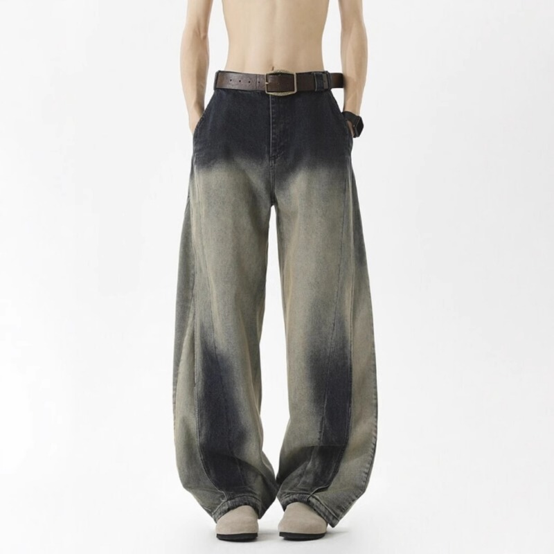 Trendige Marken-Straight-Jeans für Herren, robuste Hose, neue Frühjahr- und Herbstkollektion 2026, hochwertige Jeans im Used-Look, lässige Vintage-Optik_voghion.com