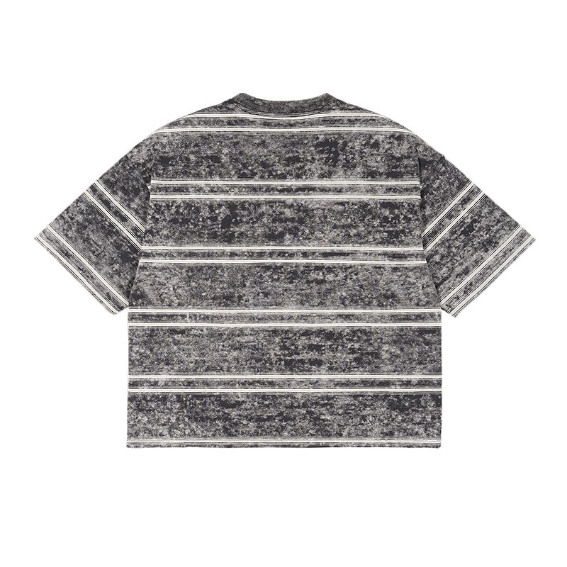 T-shirt homme rayé style rétro coupe ample coton qualité premium_voghion.com