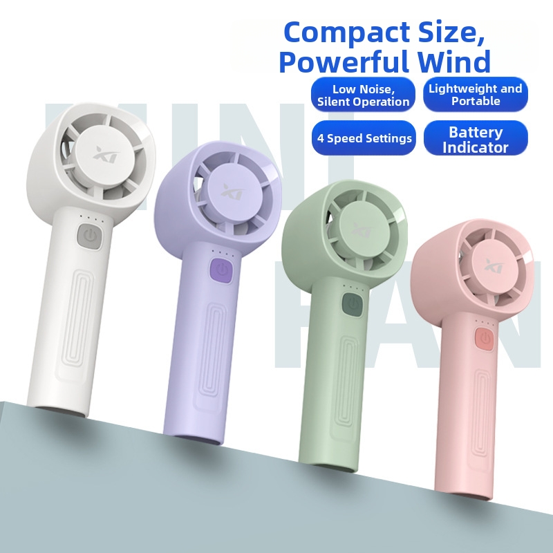 Mini Handheld Small Fan, USB Rechargeable, Compact Handheld Fan, Outdoor Portable, High Wind Speed, Can Stand On Desktop._voghion.com