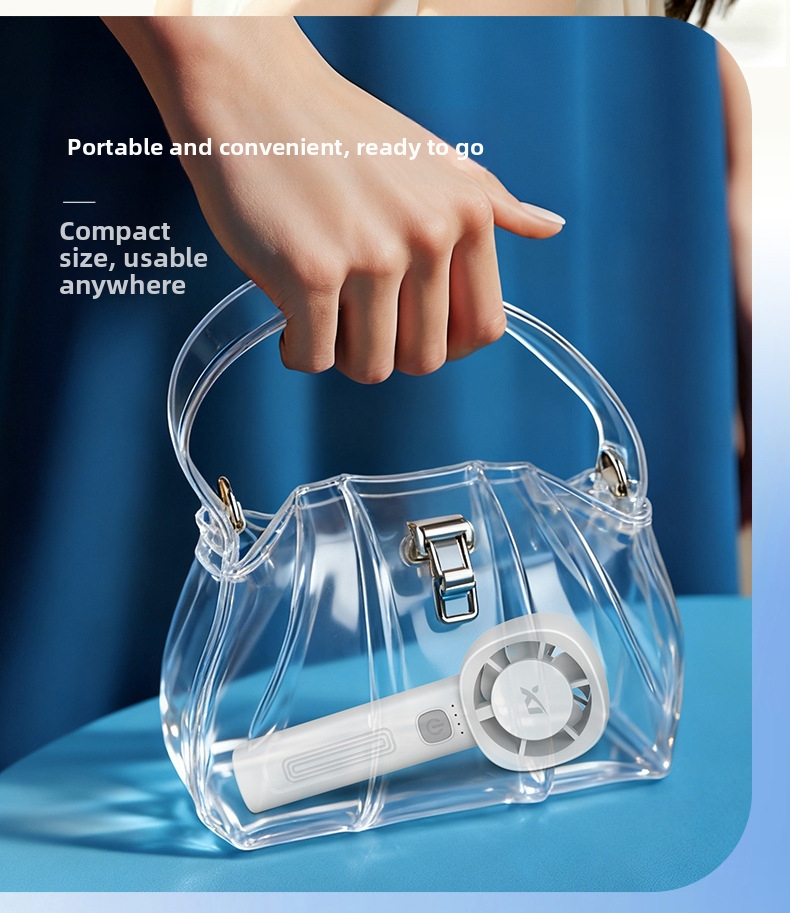 Mini Handheld Small Fan, USB Rechargeable, Compact Handheld Fan, Outdoor Portable, High Wind Speed, Can Stand On Desktop._voghion.com