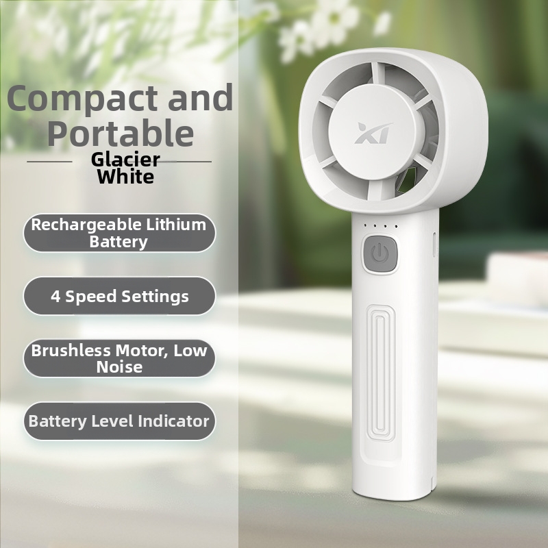 Mini Handheld Small Fan, USB Rechargeable, Compact Handheld Fan, Outdoor Portable, High Wind Speed, Can Stand On Desktop._voghion.com