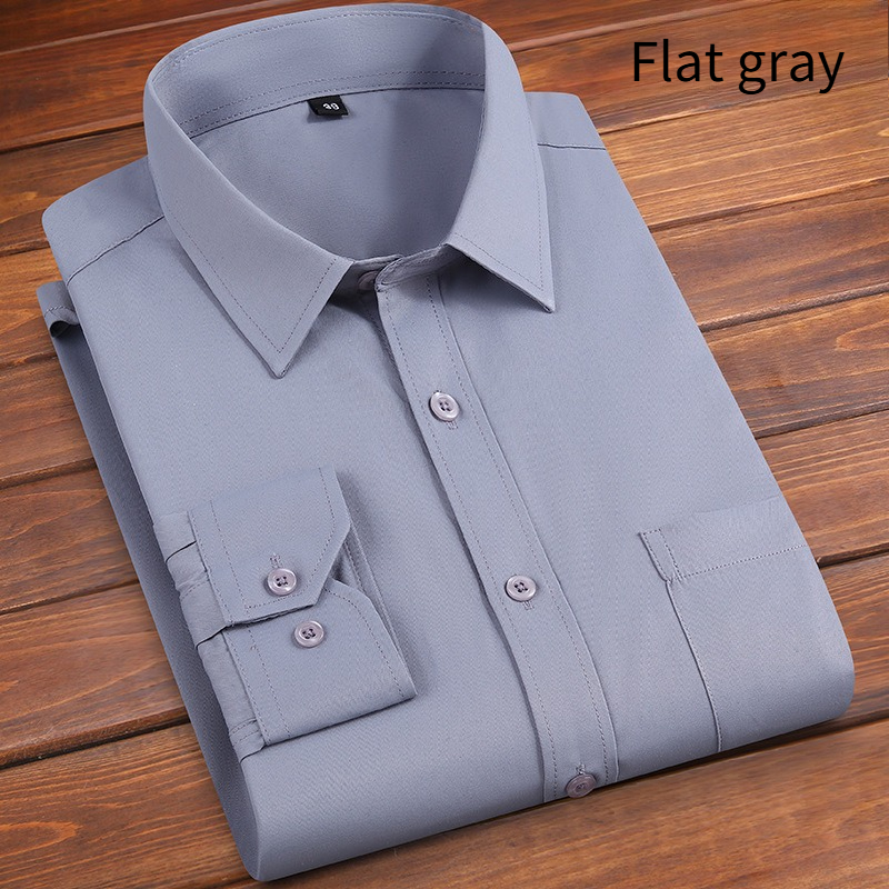 Camicia bianca uomo maniche lunghe cotone stile business casual_voghion.com