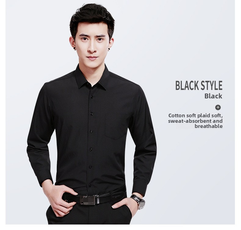 Camicia bianca uomo maniche lunghe cotone stile business casual_voghion.com