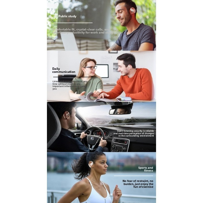 Wireless Bone Conduction Headphones For Sports Bluetooth Headset_voghion.com