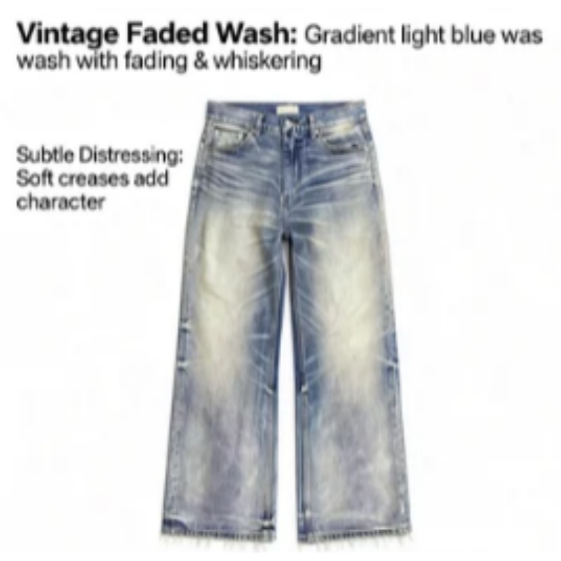 Jeans uomo in denim blu lavato taglio comodo e dritto_voghion.com