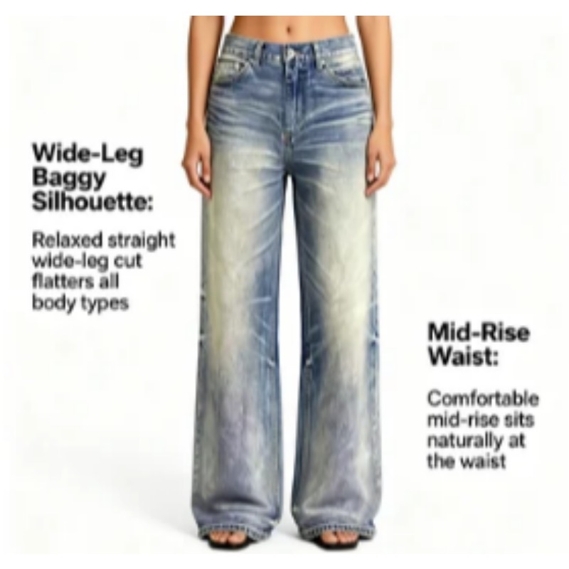 Jeans uomo in denim blu lavato taglio comodo e dritto_voghion.com