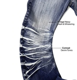 High Stretch Curved Blade Jeans Ice Blue Distressed Denim Pants_voghion.com
