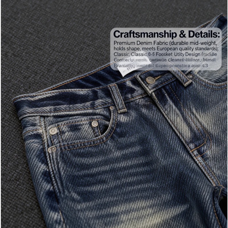Vaqueros bootcut hombre efecto desgastado corte relaxed slim_voghion.com