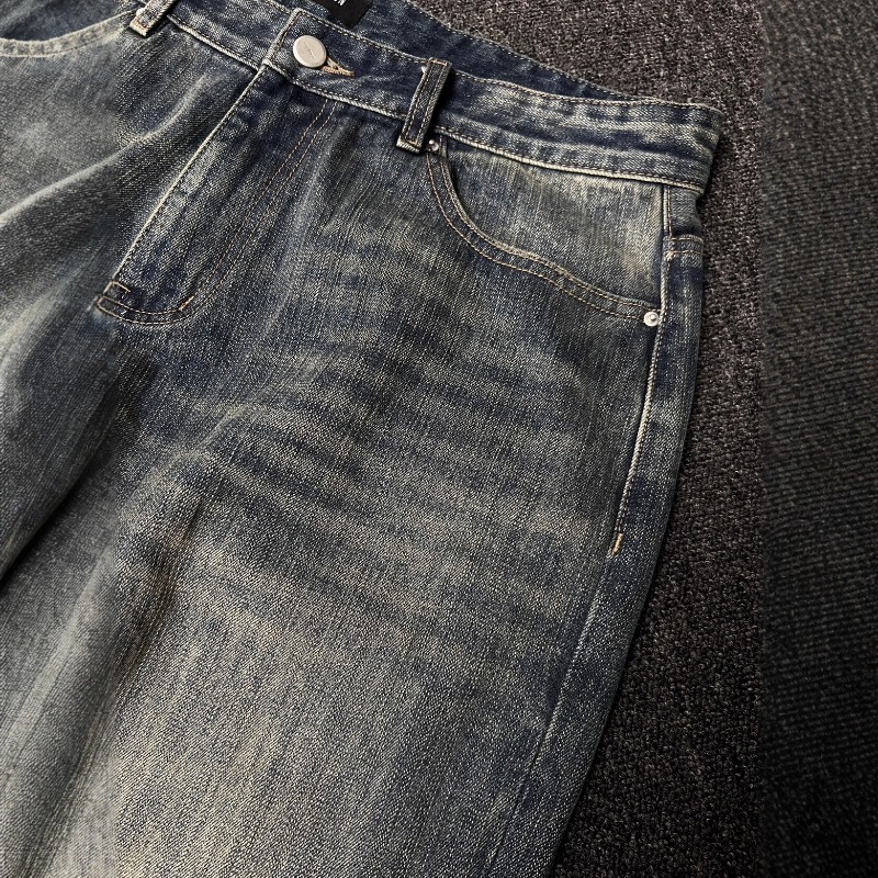 Vaqueros bootcut hombre efecto desgastado corte relaxed slim_voghion.com