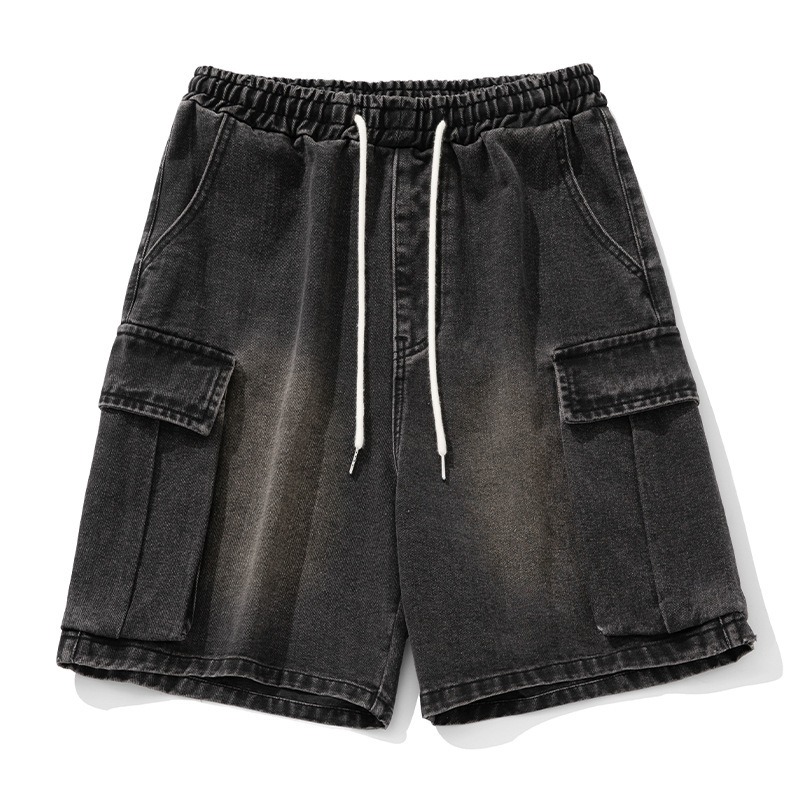 Bermudas vaqueras de hombre con bolsillos laterales estilo casual_voghion.com
