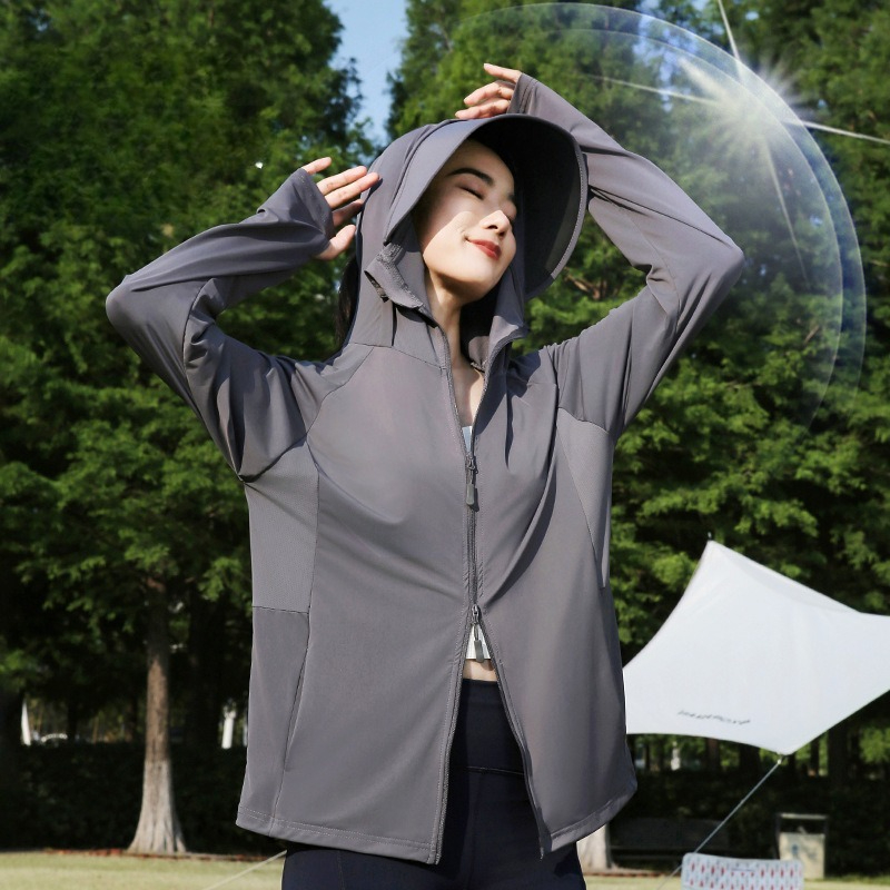 Ice Silk Sunscreen Clothing Women's Sunscreen Clothing 2026 Summer New Outdoor Cool Loose Breathable Versatile Blouse Jacket_ecoleips.com