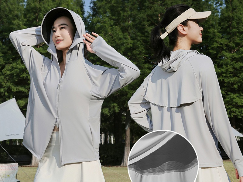 Ice Silk Sunscreen Clothing Women's Sunscreen Clothing 2026 Summer New Outdoor Cool Loose Breathable Versatile Blouse Jacket_ecoleips.com