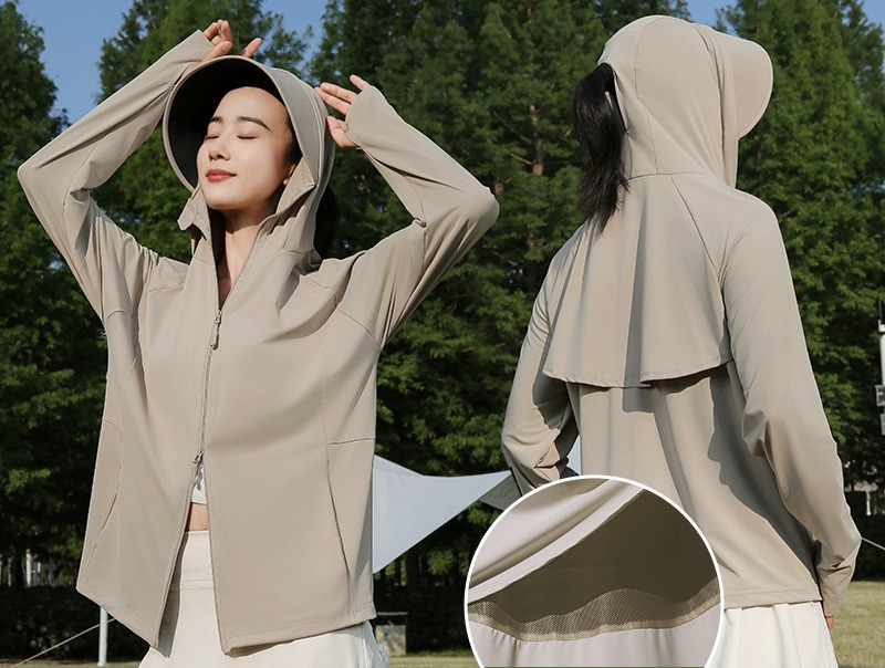 Ice Silk Sunscreen Clothing Women's Sunscreen Clothing 2026 Summer New Outdoor Cool Loose Breathable Versatile Blouse Jacket_ecoleips.com