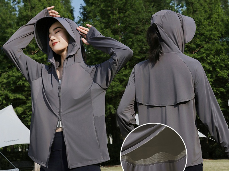 Ice Silk Sunscreen Clothing Women's Sunscreen Clothing 2026 Summer New Outdoor Cool Loose Breathable Versatile Blouse Jacket_ecoleips.com