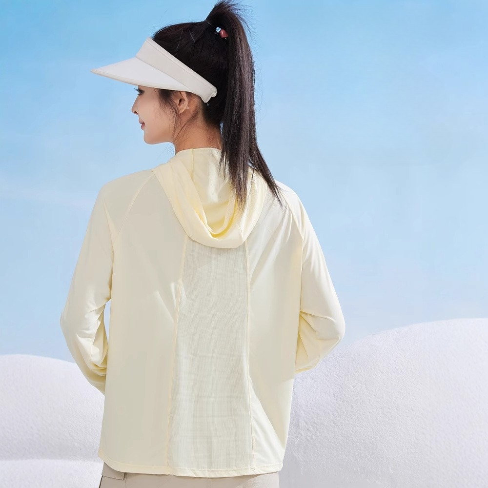 Large Size Loose Ice Silk Sunscreen Clothing, Women's Jacket Hooded, Light And Breathable In Summer, Large Version Of UV Protection Sunscreen Clothing_ecoleips.com