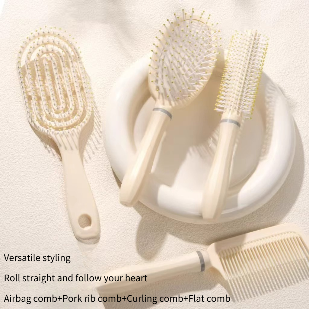 Ensemble de peignes à coussin d'air moelleux pour femmes, peigne de massage à coussin d'air pour cheveux longs, peigne pour cheveux lisses, peigne pour étudiantes et peigne pour cheveux bouclés à la maison_voghion.com