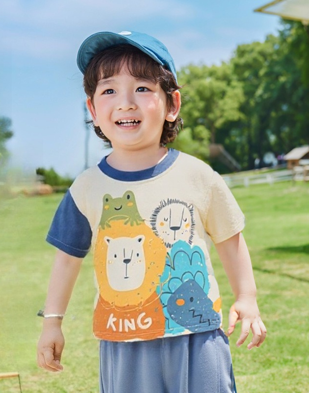T-shirt neonato in cotone a maniche corte top estivo bimbo_voghion.com