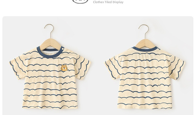 T-shirt neonato in cotone a maniche corte top estivo bimbo_voghion.com