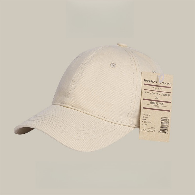 Men's Baseball Cap Black Adjustable Sun Hat For Large Heads_voghion.com