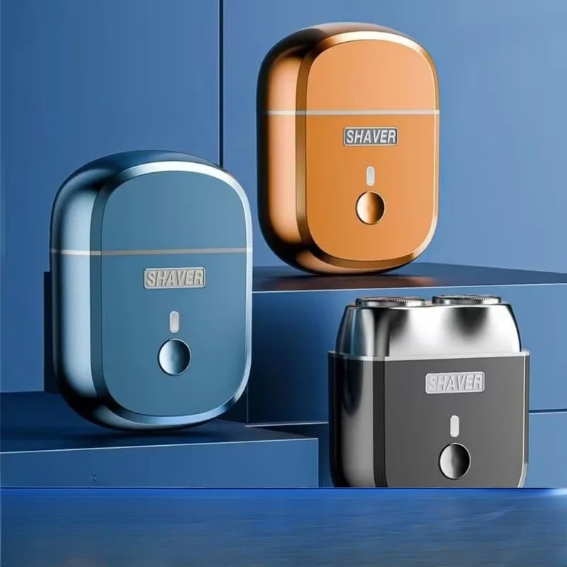 Tragbarer Elektrorasierer für Herren mit Doppelklinge, Magnetkopf, USB-Ladefunktion, langer Akkulaufzeit, kein Verstopfen durch Haare, ideal für unterwegs und zu Hause_voghion.com