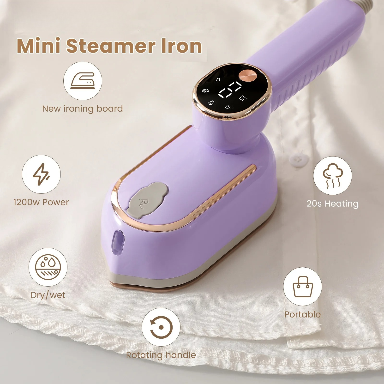 Small Hand Holding Ironing Machine Iron Machine Household Steam Portable Hanging Ironing Machine Steam Iron_voghion.com