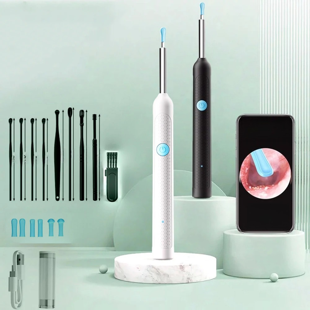 Smart Visual Ear Cleaner With Hd Camera Rechargeable Endoscope_voghion.com
